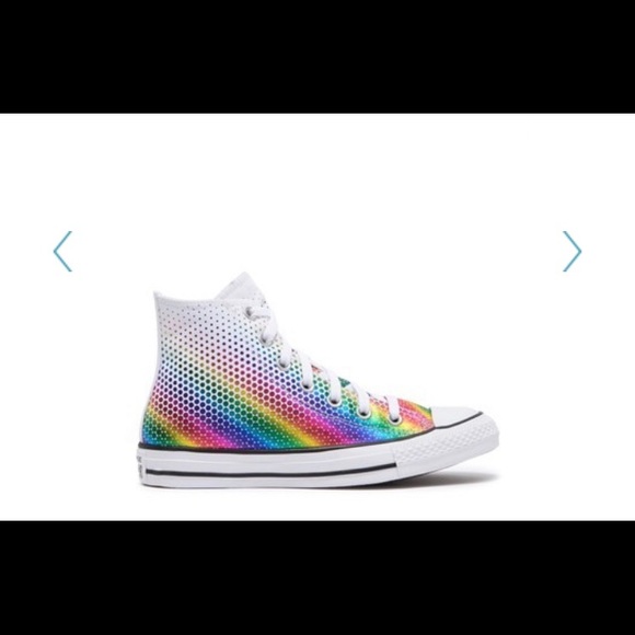 NEW Boutique! 
Converse Metallic Rainbow High Tops - Picture 4 of 6